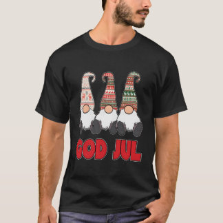 3 Nordic Gnomes God Jul Swedish Norwegian Christma T-Shirt