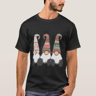 3 Nordic Gnomes Winter Christmas Swedish Tomte Cut T-Shirt