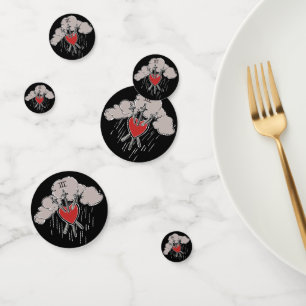 3 of Swords Love Heart Tarot Illustration Three Confetti