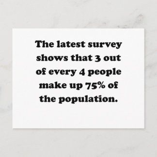 3 Out Of 4 People Postcard