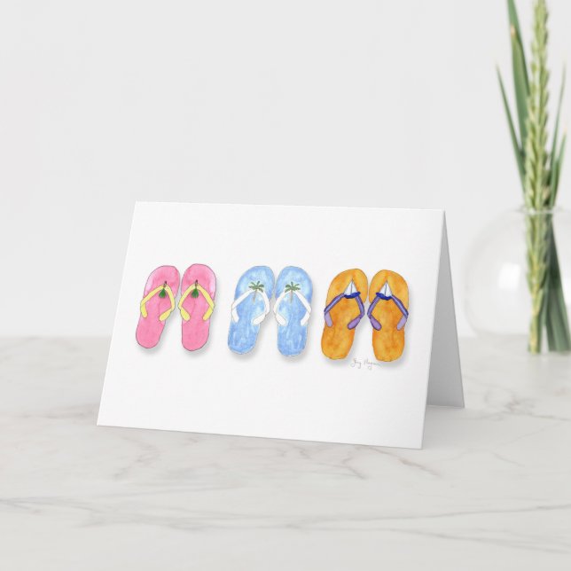 3 Pairs of Flip-Flops Cards (Front)