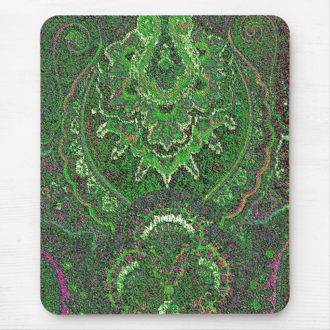 3 Paisley Mega Neg Mouse Mat (Front)
