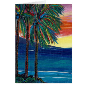 3 palm sunset
