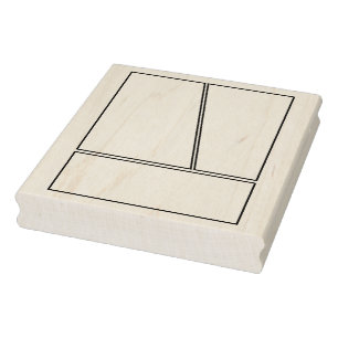 3 panel 2-1 blank comic background panel rubber stamp