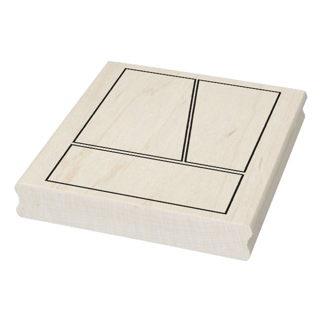 3 panel 2-1 blank comic background panel rubber stamp (Stamp)