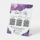 *~* 3 PAYMENTS Tabletop QR Table Tent AGATE