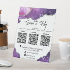 *~* 3 PAYMENTS Tabletop QR  Table Tent AGATE