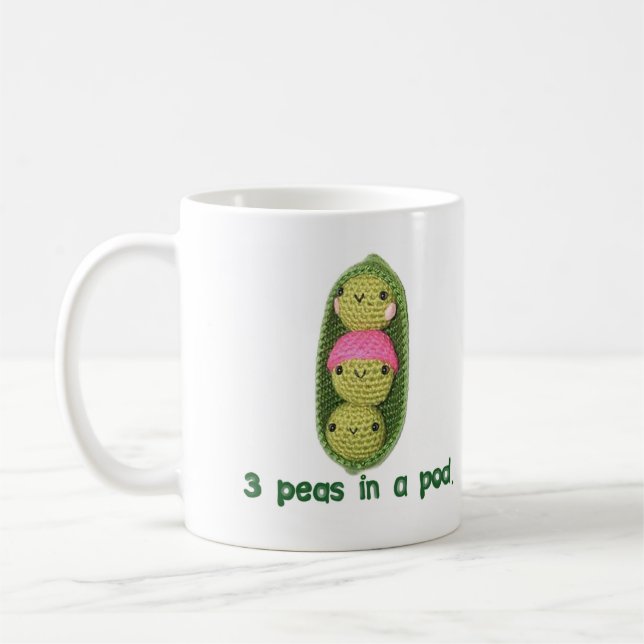 3 Peas in a Pod Coffee Mug (Left)