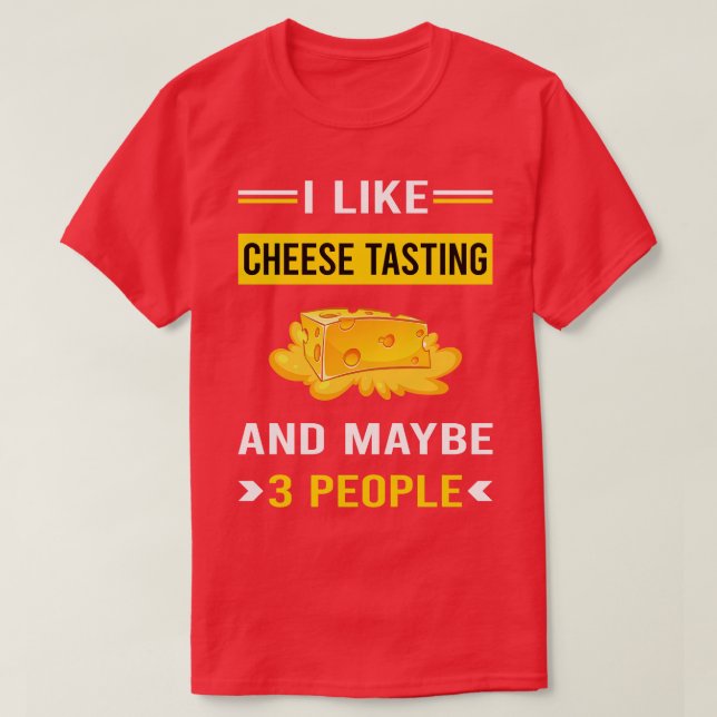 3 People Cheese Tasting T-Shirt (Design Front)