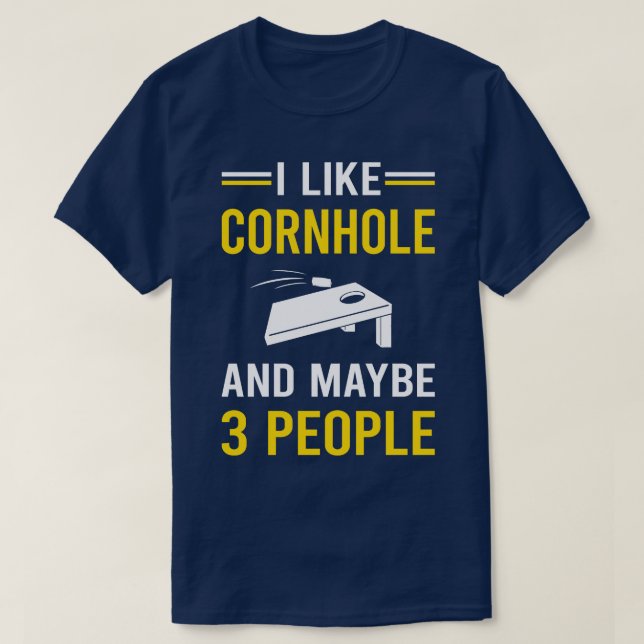 3 People Cornhole T-Shirt (Design Front)
