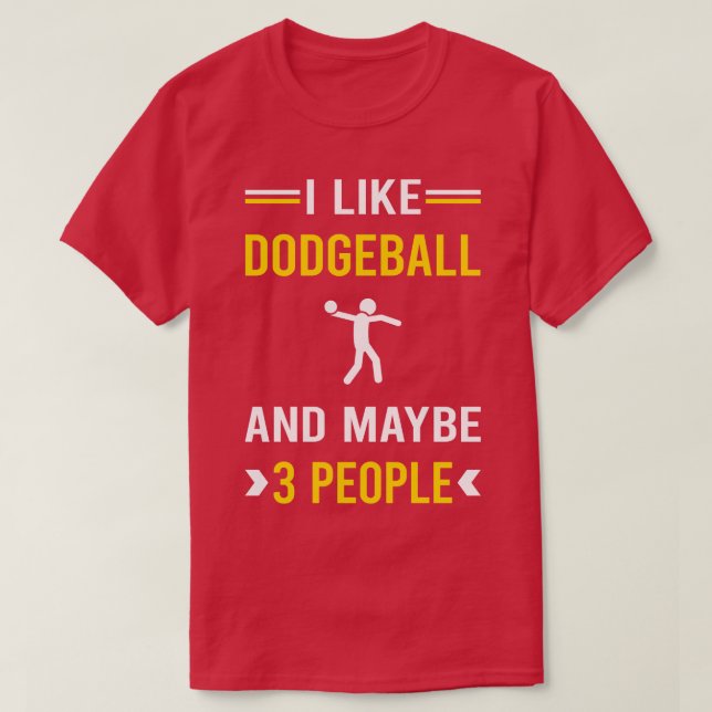 3 People Dodgeball T-Shirt (Design Front)