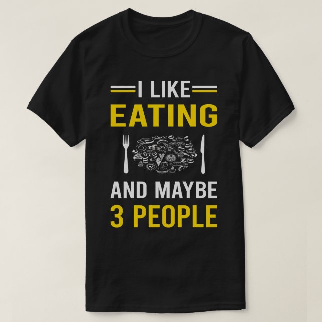 3 People Eating T-Shirt (Design Front)