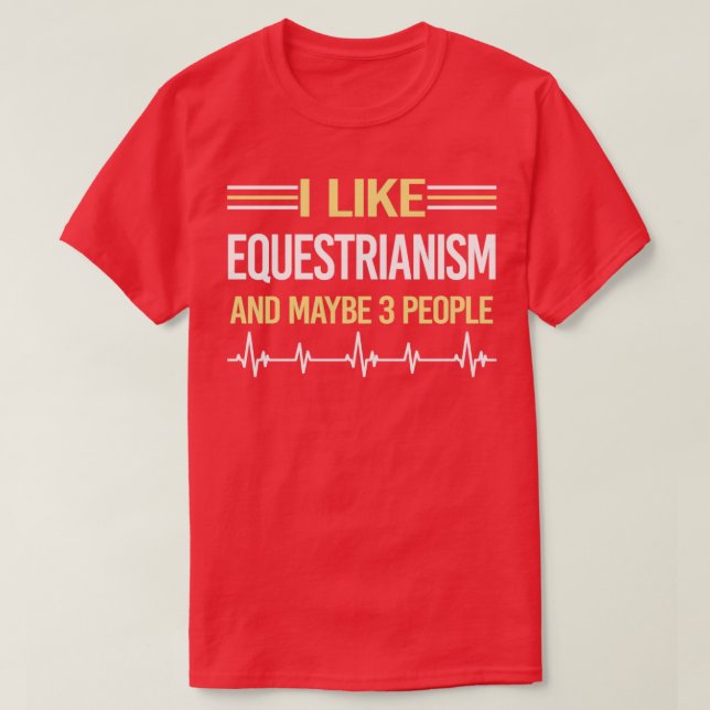 3 People Equestrianism Horse Horseback Riding  T-Shirt (Design Front)