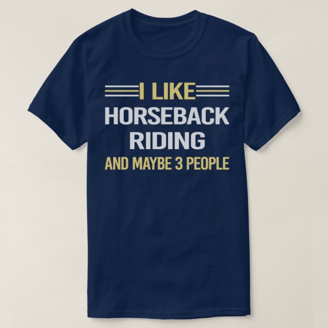 3 People Horseback Riding Horse Riding  T-Shirt (Design Front)