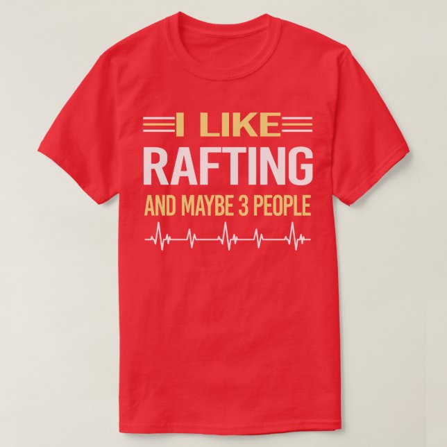 3 People Rafting  T-Shirt (Design Front)