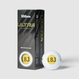 3 Personalised Golf Balls Your Text or Initials