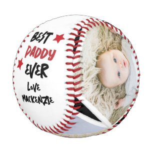 3 Photo and Text Personalised One of a Kind Baseball
