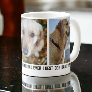 3 Photo Best Dog Dad Ever Coffee Mug
