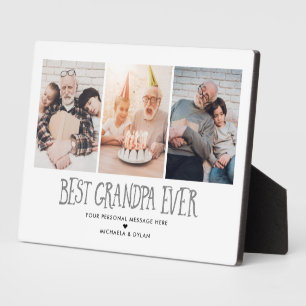 3-Photo Best Grandpa Ever Tabletop Plaque