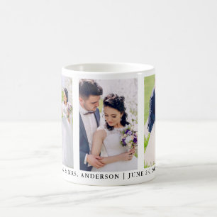 3 Photo Bride and Groom Mr. and Mrs. Wedding Coffee Mug