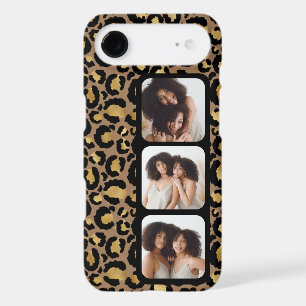 3 Photo Brown And Gold Leopard Print