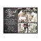 3 Photo Chalkboard Custom Wedding Thank You Card