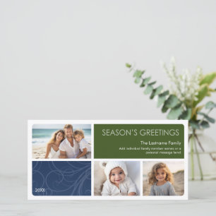 3 Photo - Christmas and White Borders Holiday Card