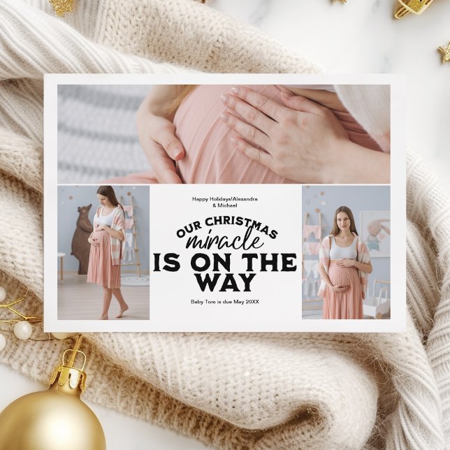 3 Photo Christmas Pregnancy Announcement (Creator Uploaded)