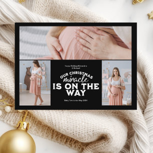 3 Photo Christmas Pregnancy Announcement