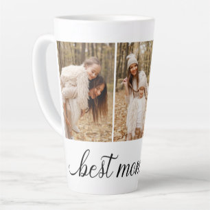 3 Photo Collage Best Mum Ever Latte Mug
