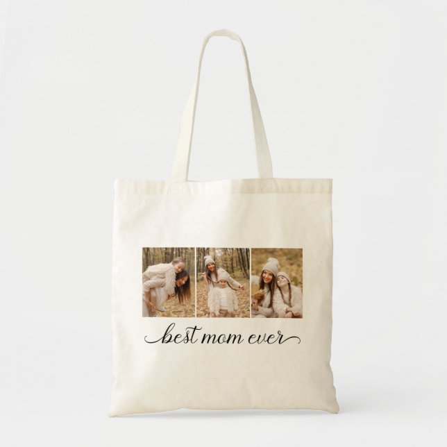 3 Photo Collage Best Mum Ever  Tote Bag (Front)