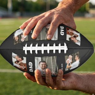 3 Photo Collage Black White Dad Established Bold American Football