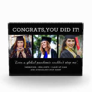 3 Photo Collage Congrats Pandemic Graduate 2022 Block