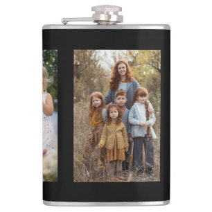 3 Photo Collage custom Hip Flask
