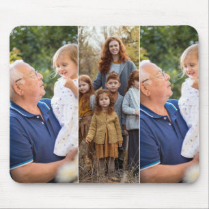 3 Photo Collage custom Mouse Mat