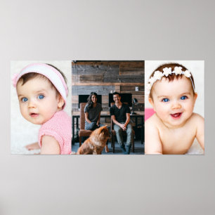 3 Photo Collage Custom Personalised Poster