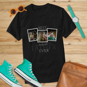 3 Photo Collage Dad Family Memorable Father's Day T-Shirt