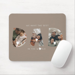 3 photo collage dad mouse mat