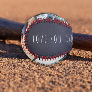 3 photo collage Father's Day Love you Daddy navy Baseball