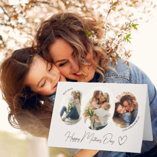 3 Photo Collage Happy Mother’s Day Thank You Card