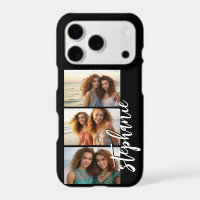 3 Photo Collage - Horizontal Pics with Custom Name