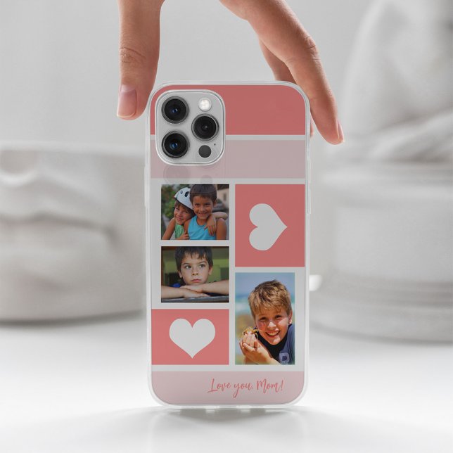 3 photo collage love you mum heart modern cute Case-Mate iPhone case (Creator Uploaded)