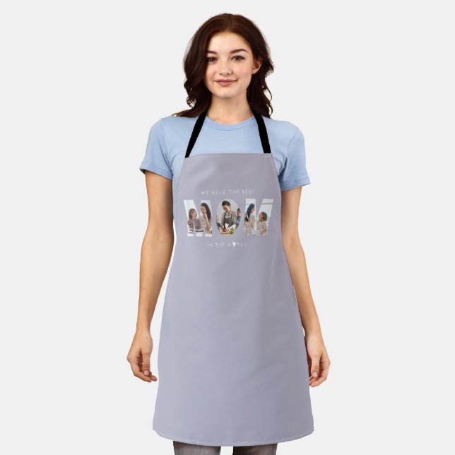 3 photo collage mum apron (Worn)
