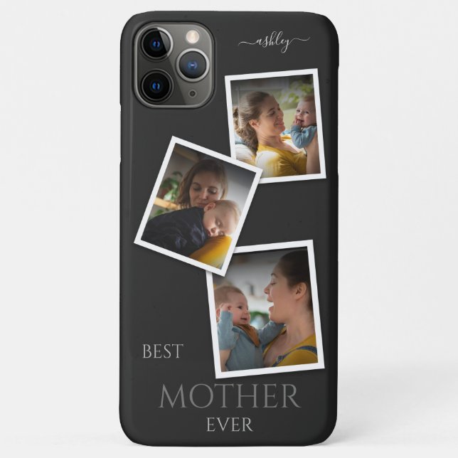 3 Photo Collage Mum Family Memorable Mother's Day Case-Mate iPhone Case (Back)