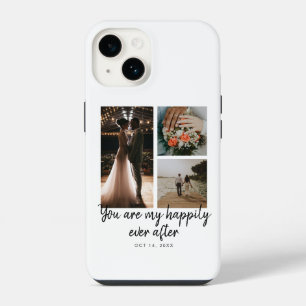 3 Photo Collage Wedding Anniversary Quote iPhone 14 Case