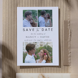 3 Photo Collage Wedding Save The Date