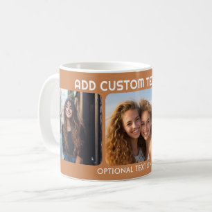3 Photo Collage with 2 places for Type Coffee Mug