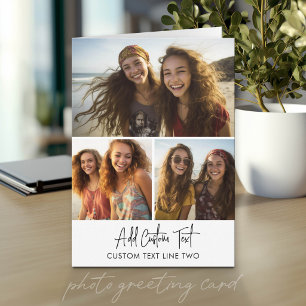 3 Photo Collage with Script Text  Card