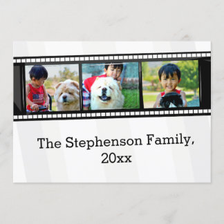 3-Photo film strip personalised photo Invitation