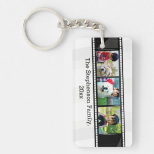 3-Photo film strip personalised photo Key Ring